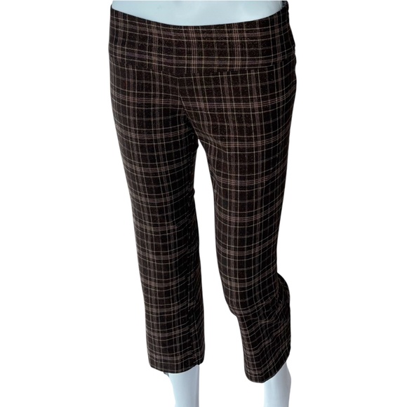 Vintage Inspired Y2K Plaid Pants – Matty M Cropped Trousers Size Small/Medium - Picture 1 of 6